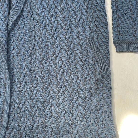 NEW Aran Crafts Ireland 100% Merino Wool Double Knit Cardigan Womens XL Pockets - Picture 4 of 9